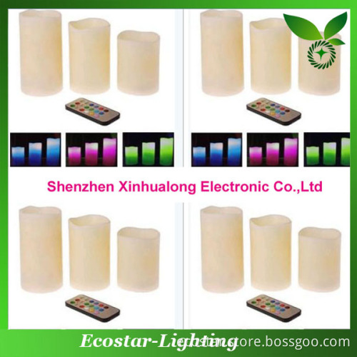 Led white candle with remote control